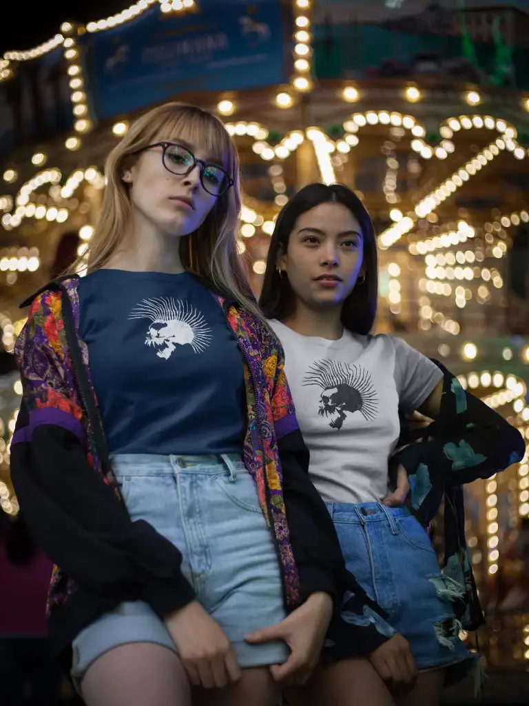 PUNK SKULL (FEMME, NOIR, XS)